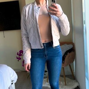 Lululemon reversible bomber in blush pink